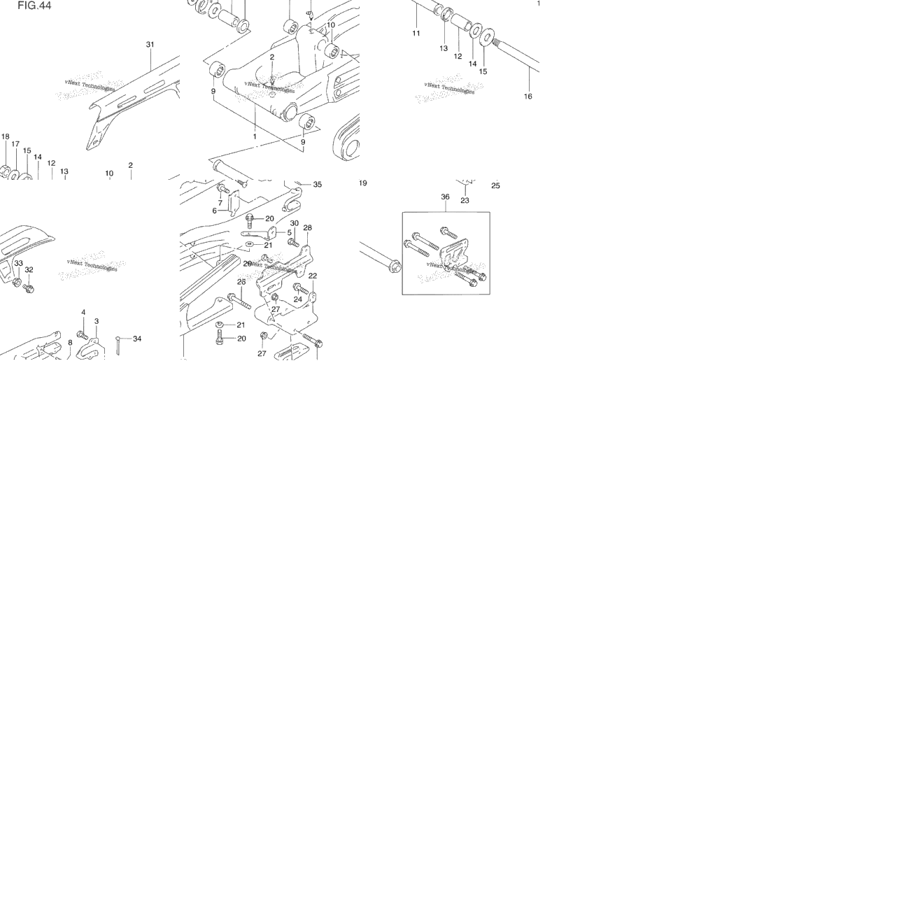 Rear Swinging Arm (Model L/M/N)