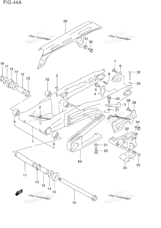 Rear Swinging Arm (Model P)