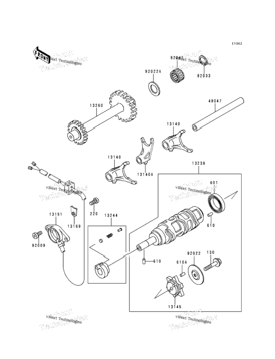 Gear Change Drum/Shift Fork(S)
