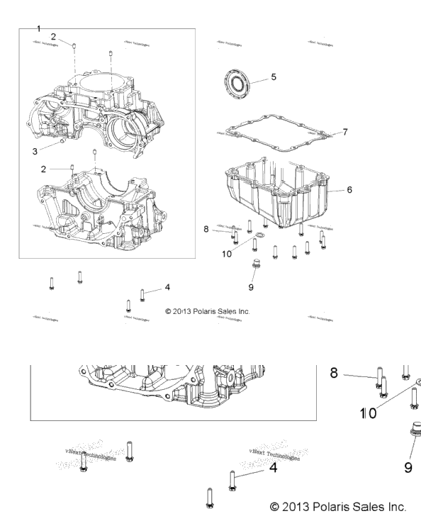 Engine, Crankcase And Oil Sump