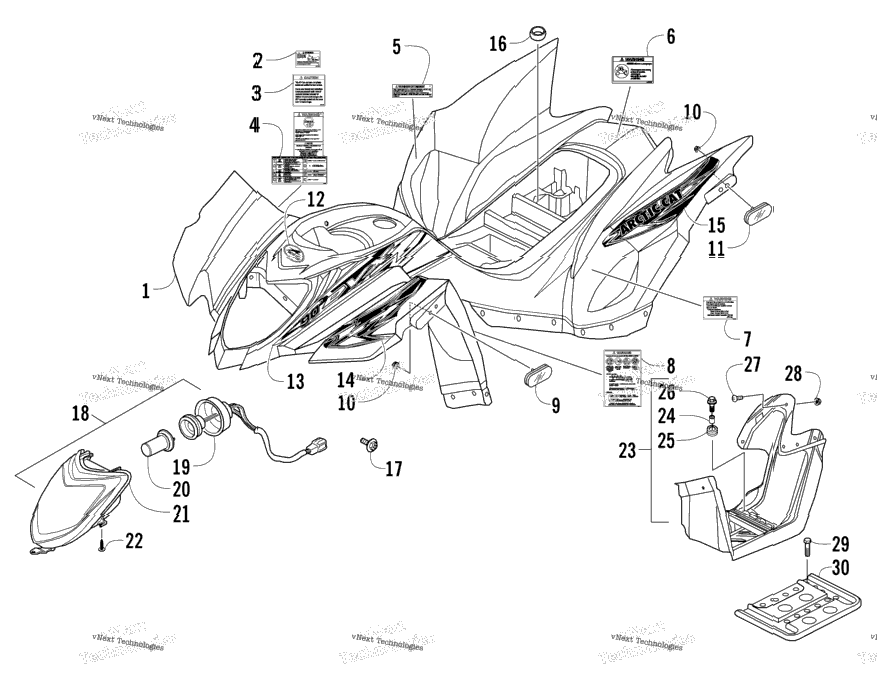 Body Panel And Headlight Assembly