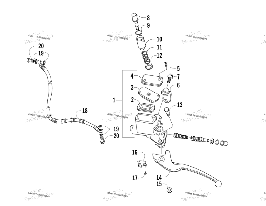 Hydraulic Hand Brake Assembly