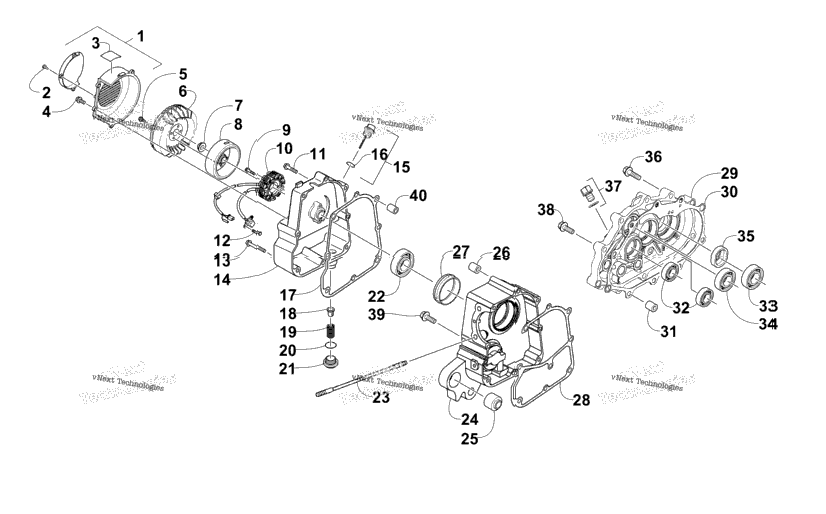 Right Crankcase And Cover Assembly