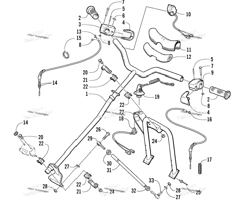 Steering Post And Tie Rod Assembly