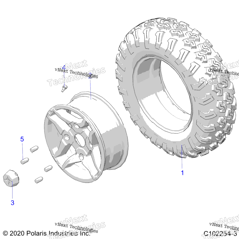 Wheels, Front Tire A22sws57c2