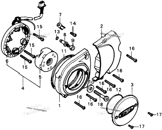 Left Crankcase Cover + Alternator