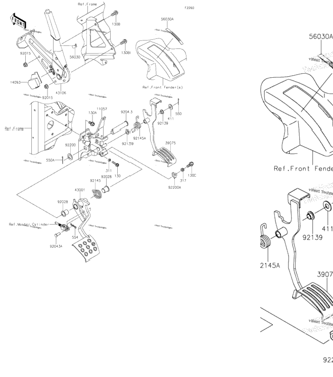 Brake Pedal/Throttle Lever