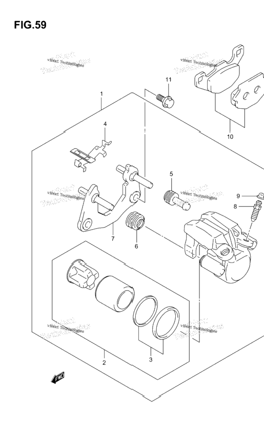 Rear Caliper (Model K4)