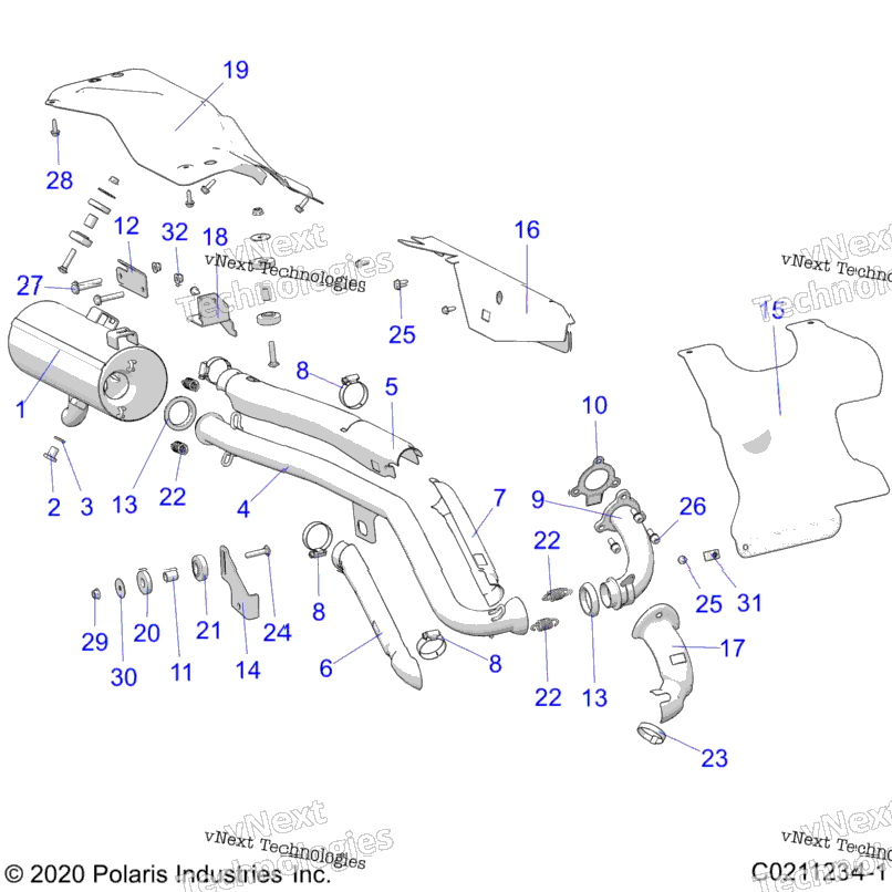 Engine, Exhaust A22sez57am/An