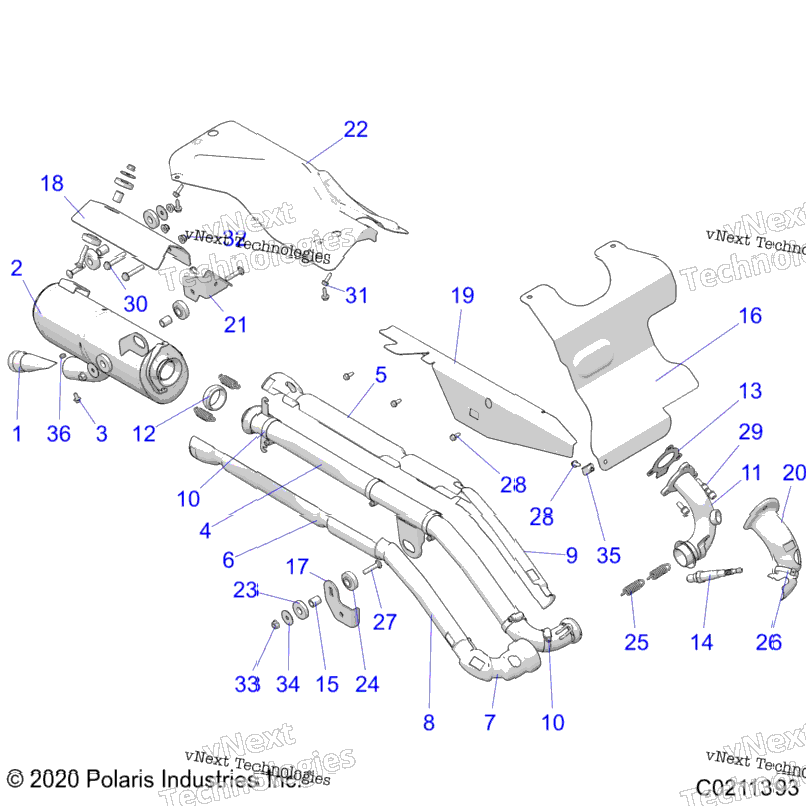 Engine, Exhaust A22sez57bm/Bn