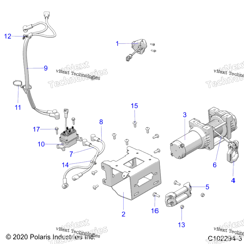 Chassis, Winch A22ses57c9/F9/Ck/Fk
