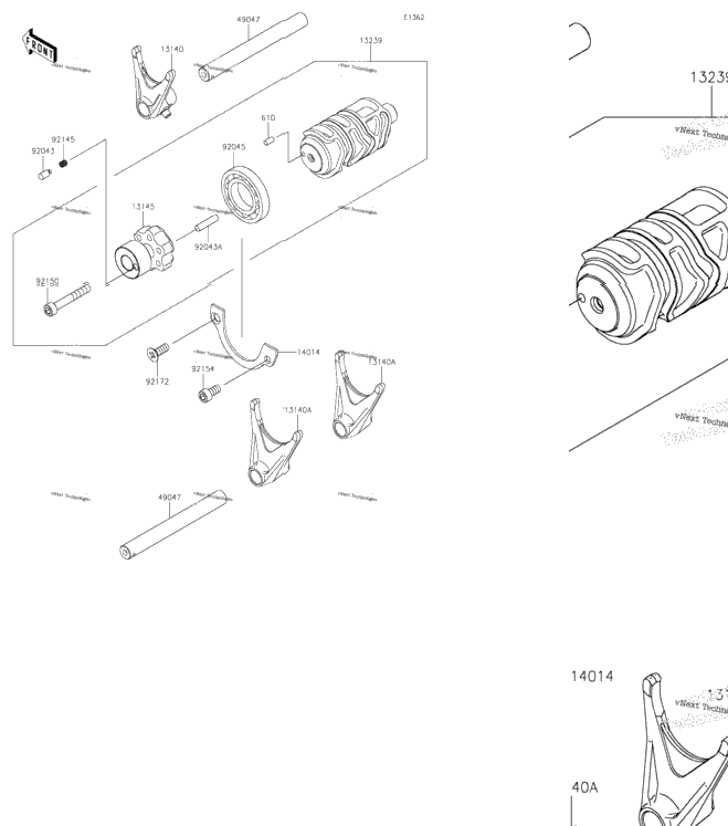 Gear Change Drum/Shift Fork(S)