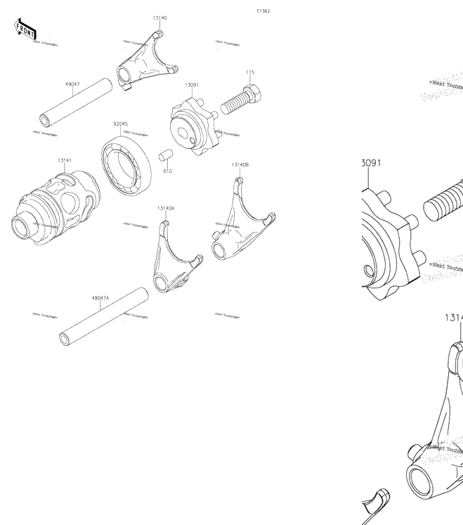 Gear Change Drum/Shift Fork(S)