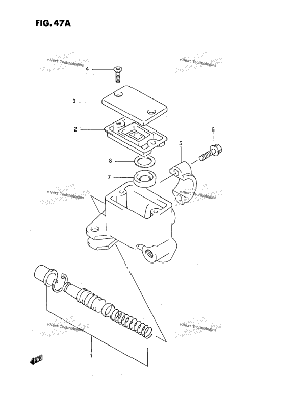 Front Master Cylinder (Model M/N/P/R/S/T)