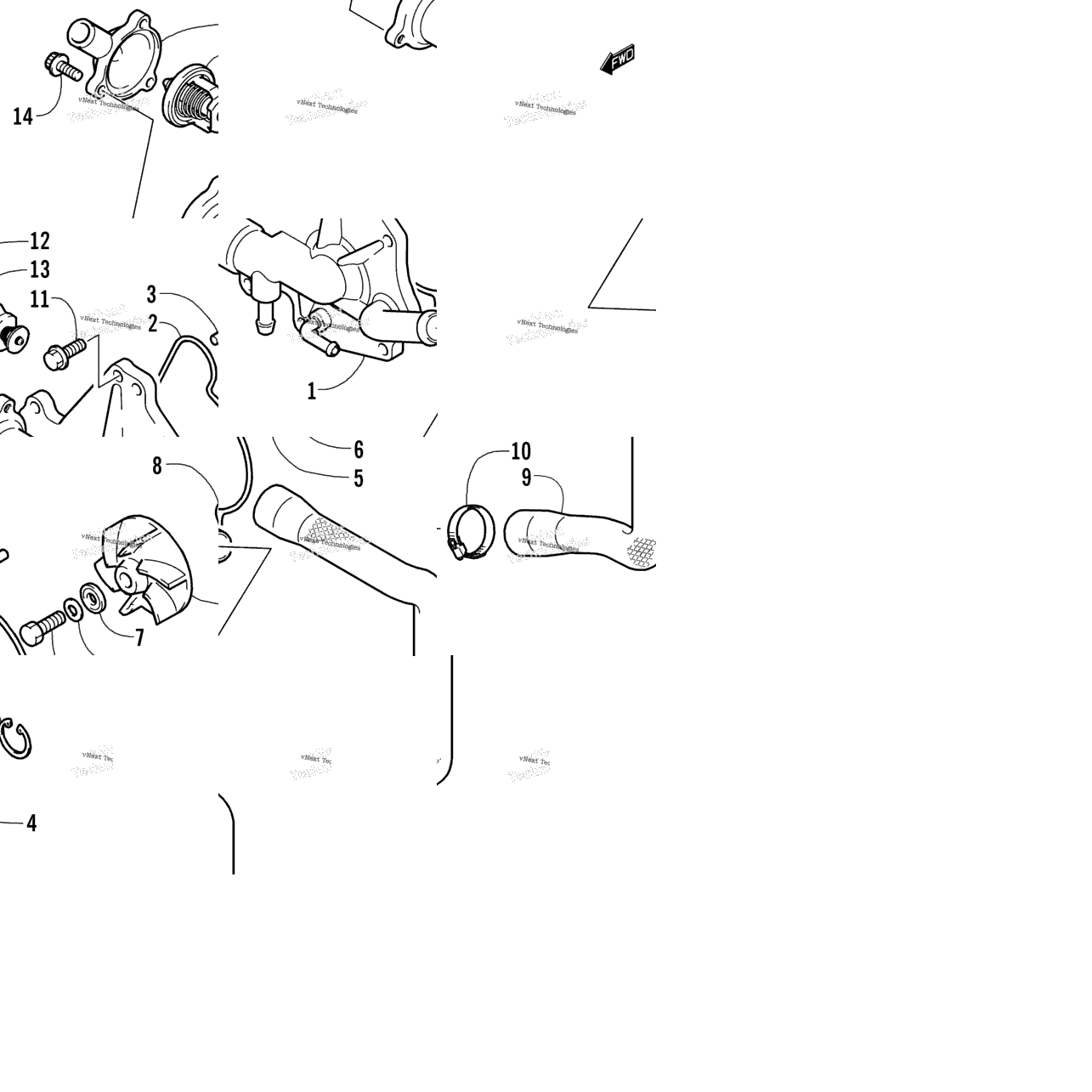 Water Pump And Thermostat
