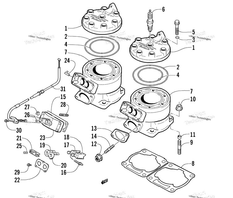 Cylinder And Head Assembly