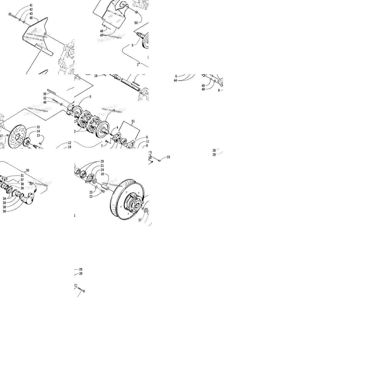 Drive Train Shafts And Brake Assemblies