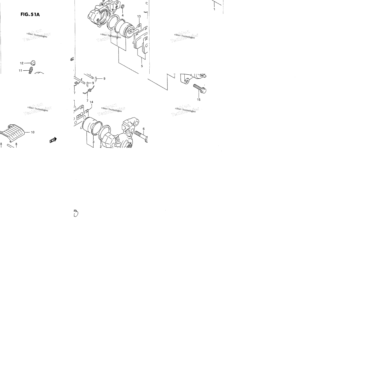 Rear Caliper (Model P/R/S/T)