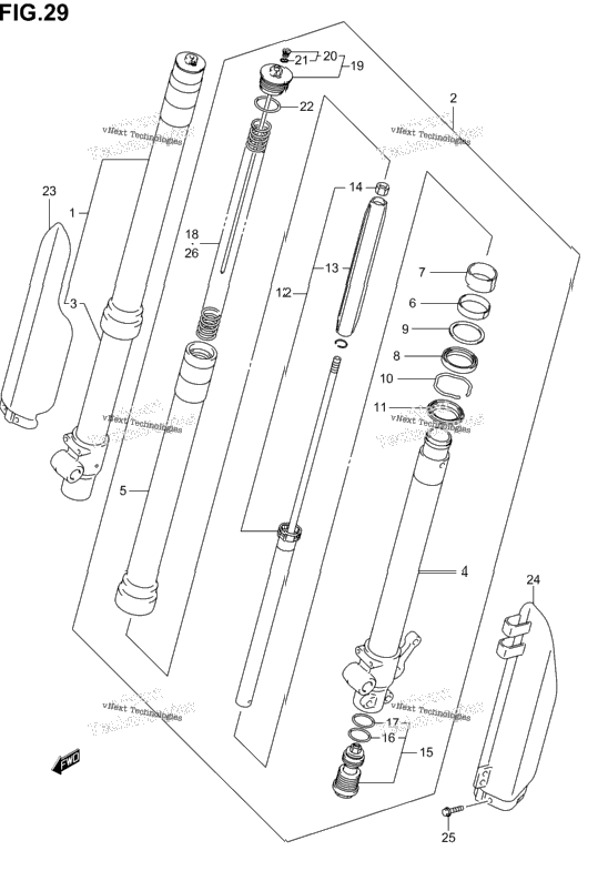 Front Fork Damper (Model K2/K3/K4)