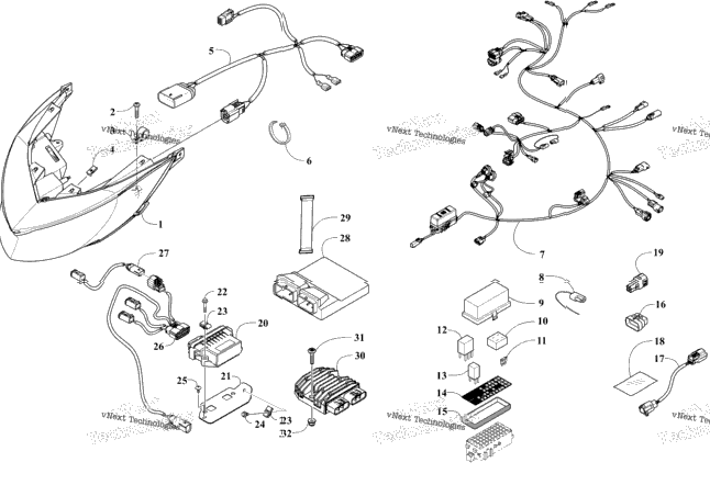Headlight And Wiring Assemblies