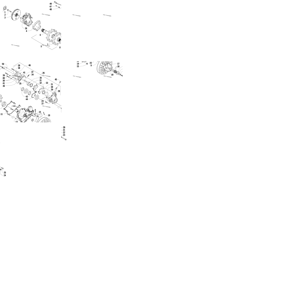 Drive Train Shaft And Brake Assemblies