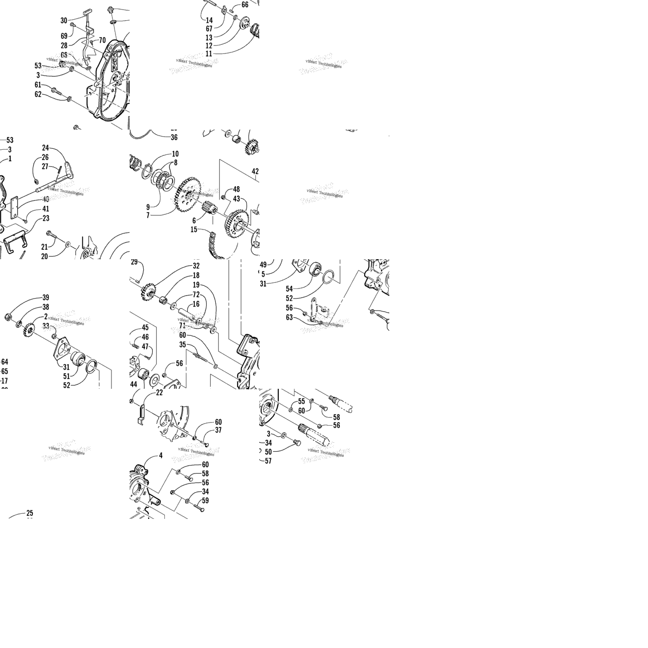 Drive/Reverse Dropcase Assembly (Esr) (Cont)