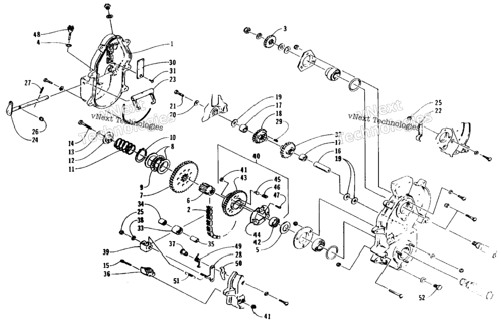Drive/Reverse Dropcase Assembly
