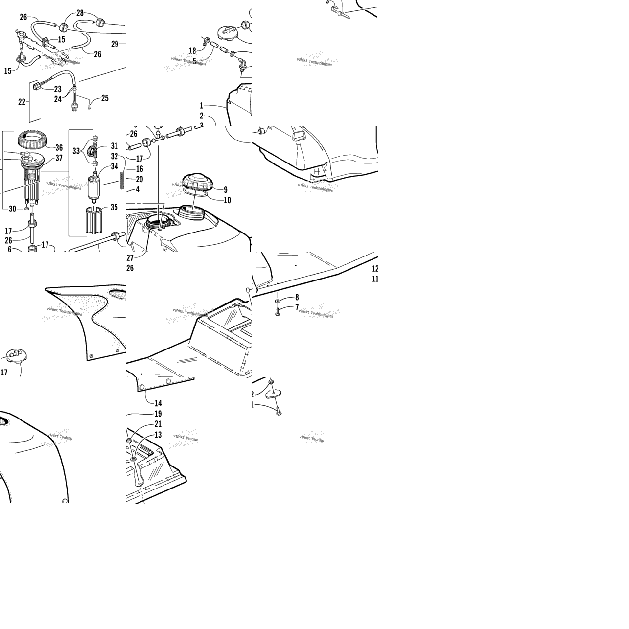 Gas Tank And Fuel Pump Assemblies (Le)