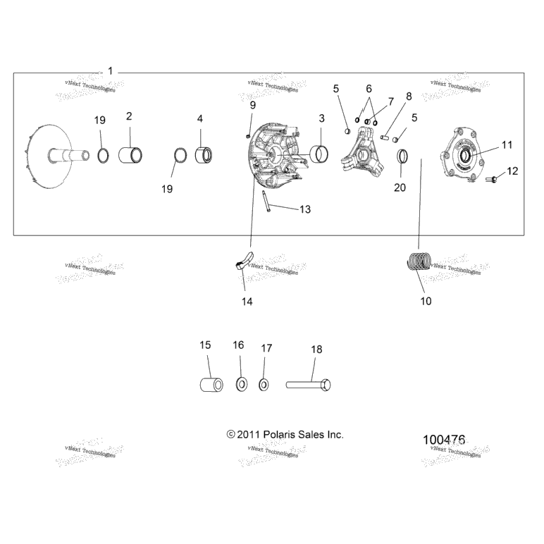 Drive Train, Primary Clutch A22sge95fn/S95cn/S95fn