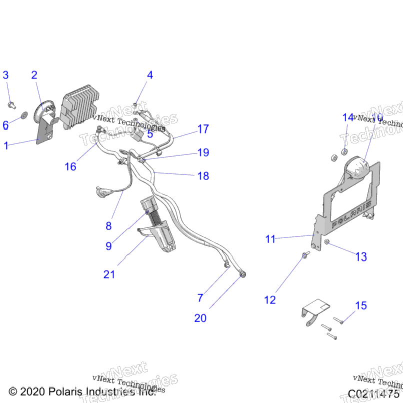 Electrical, Horn And License Plate Bracket A22sge95fn/S95cn/S95fn