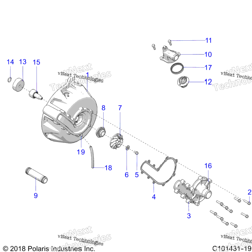 Engine, Cooling System & Water Pump A22sge95fn/S95cn/S95fn