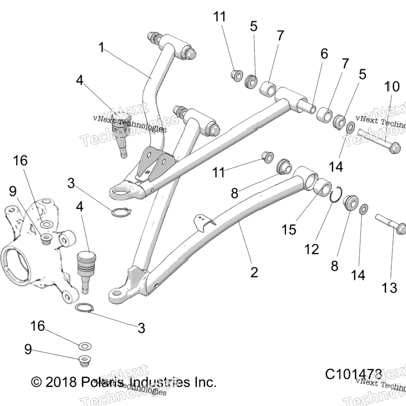 Suspension, Front Aarms A22sge95fn/S95cn/S95fn
