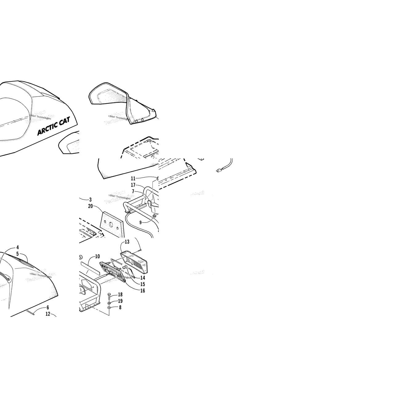 Rack, Seat, And Taillight Assembly