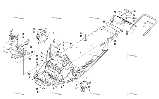 Chassis, Rear Bumper, And Snowflap Assembly