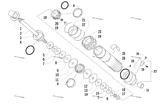 Rear Suspension Front Arm Shock Absorber