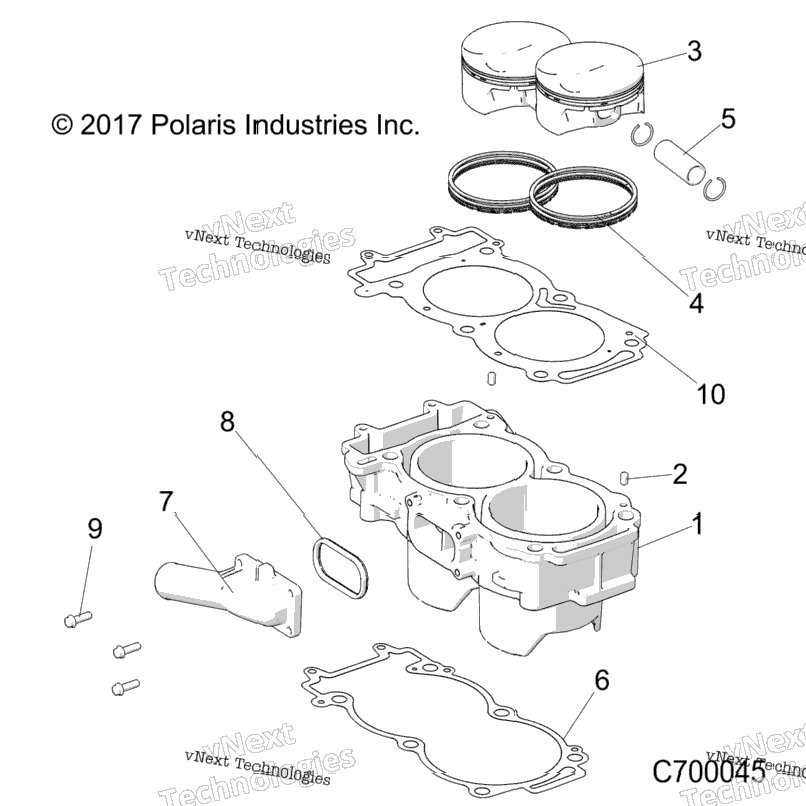 Engine, Cylinder And Piston R18rre99fm/S99fm/Scm