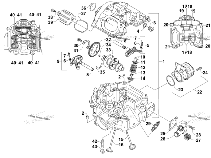 Cylinder Head And Camshaft/Valve Assembly