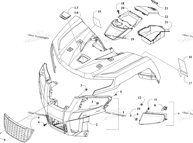 Front Body Panel And Headlight Assemblies
