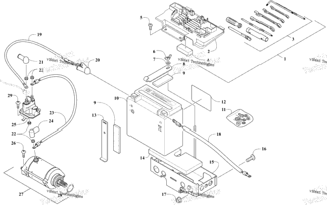 Battery And Starter Assembly