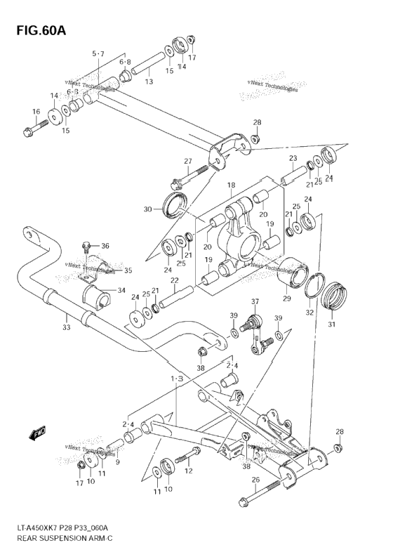 Rear Suspension Arm (Model K8/K9/L0)