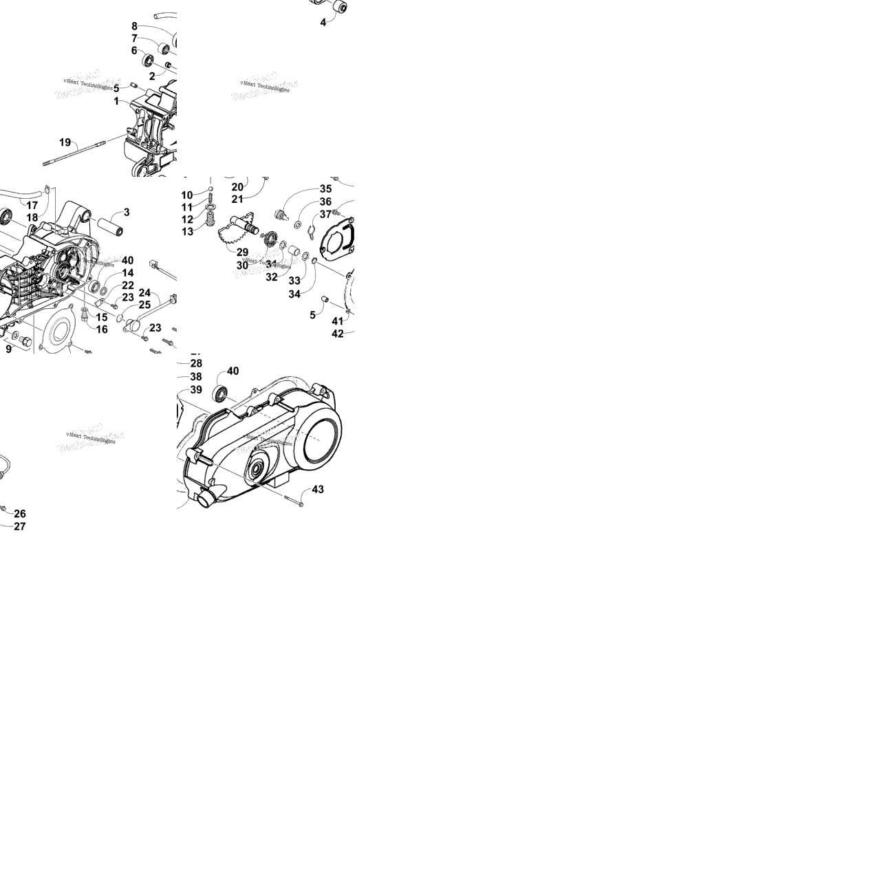 Left Crankcase And Cover Assembly