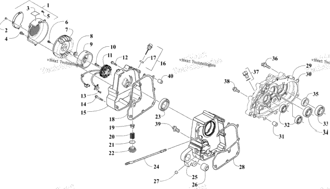 Right Crankcase And Cover Assembly