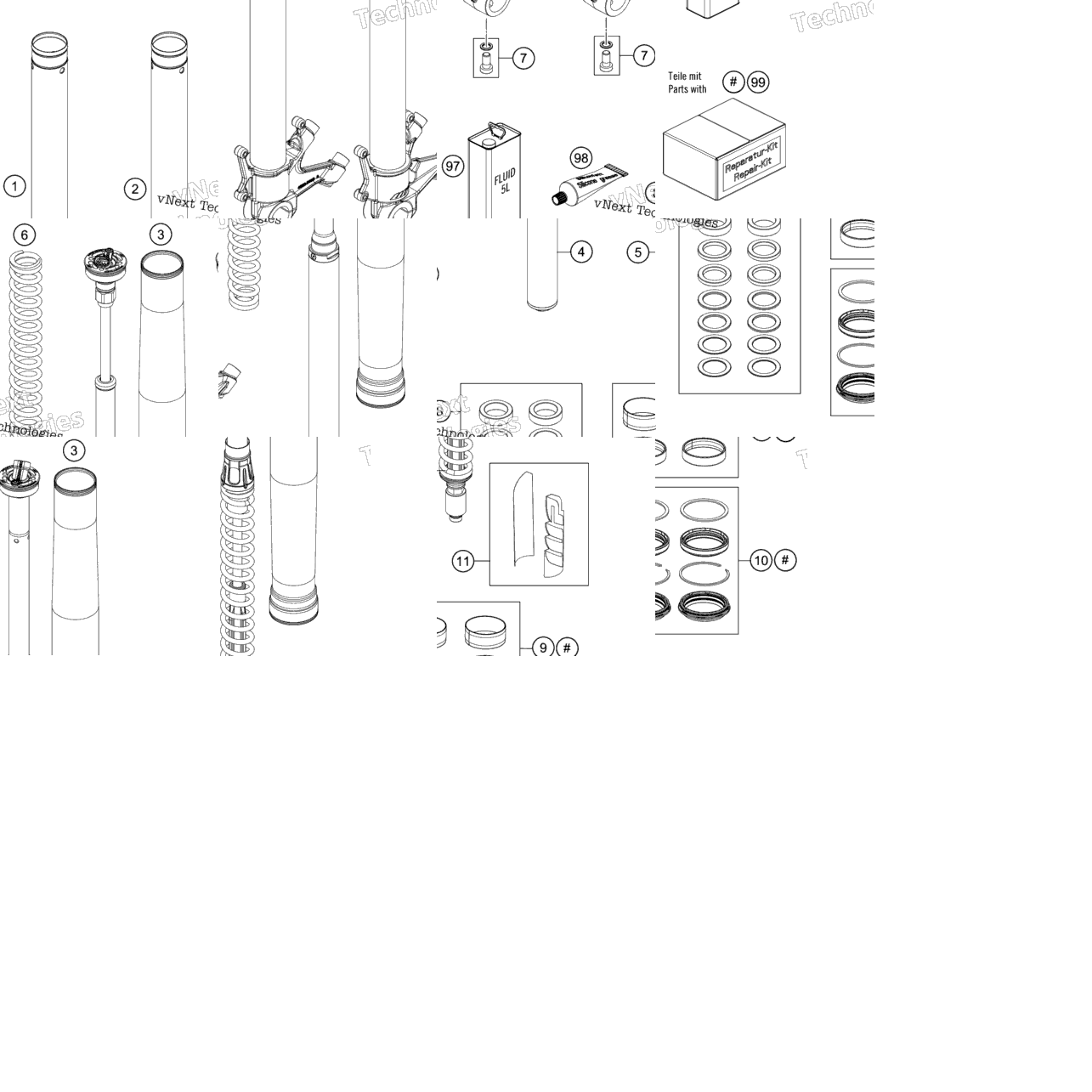 Front Fork Disassembled