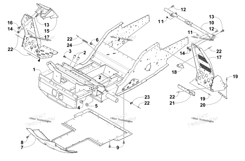 Front Frame And Footrest Assembly