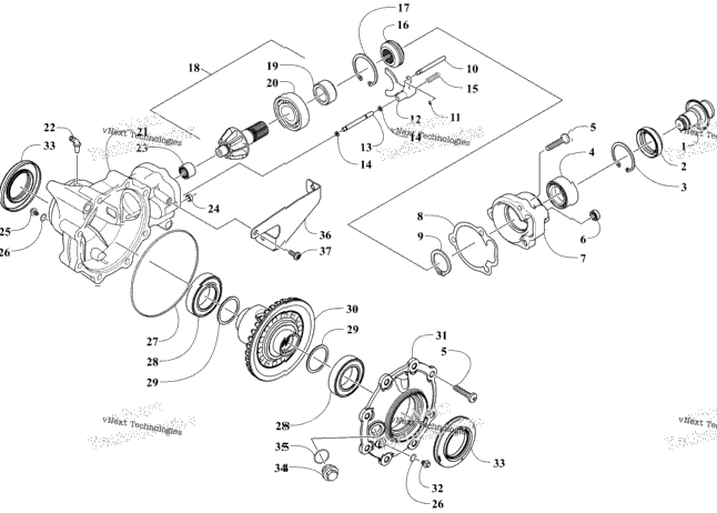 Front Drive Gearcase Assembly