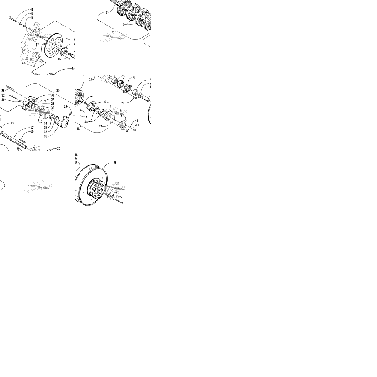 Drive Train Shafts And Brake Assemblies