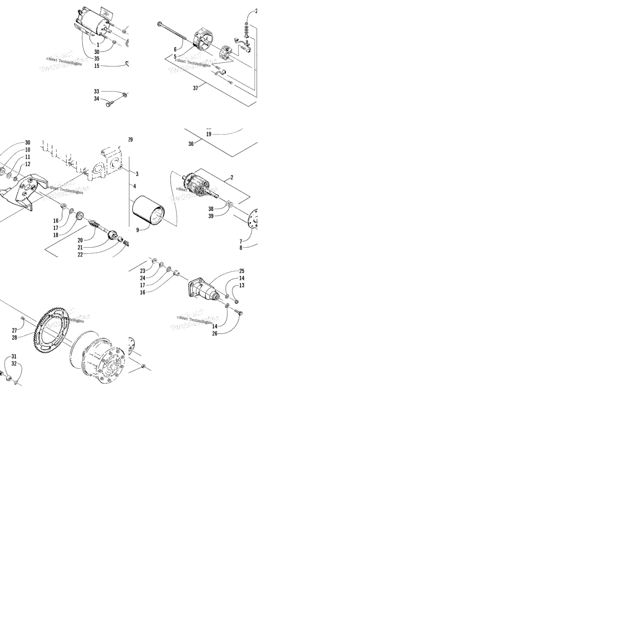 Electric Start - Starter Motor Assembly (Optional)