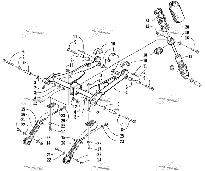 Rear Suspension Front Arm Assembly