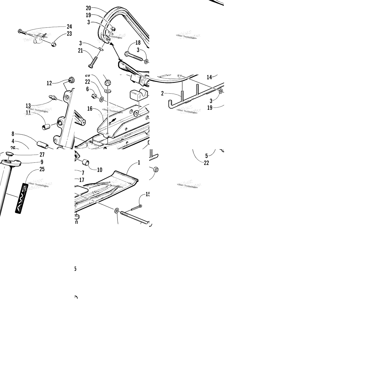 Ski And Spindle Assembly