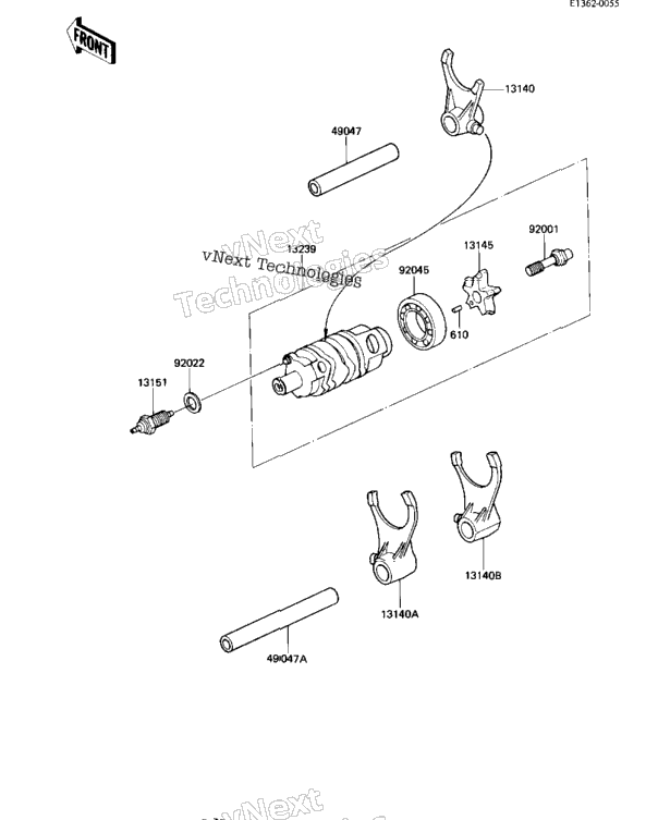 Gear Change Drum Forks
